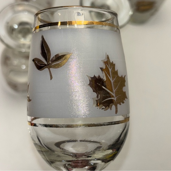 Libbey vintage St Clair Golden Harvest decanter and wine glasses set with box - Picture 13 of 15